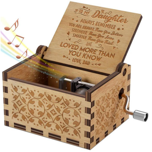 To Daughter - You Are Loved More Than You Know - Engraved Music Box