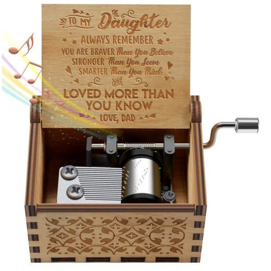 To Daughter - You Are Loved More Than You Know - Engraved Music Box