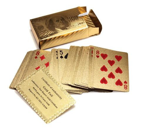 24k Gold Foil Playing Cards - with Certificate