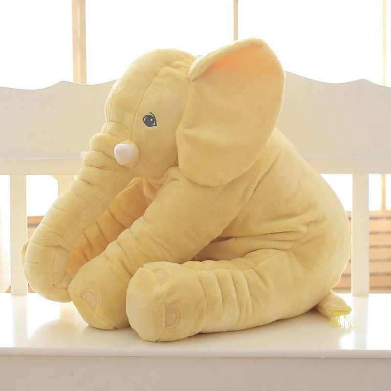 Super Cute Long Nose Elephant Grey Soft Plush Pillow